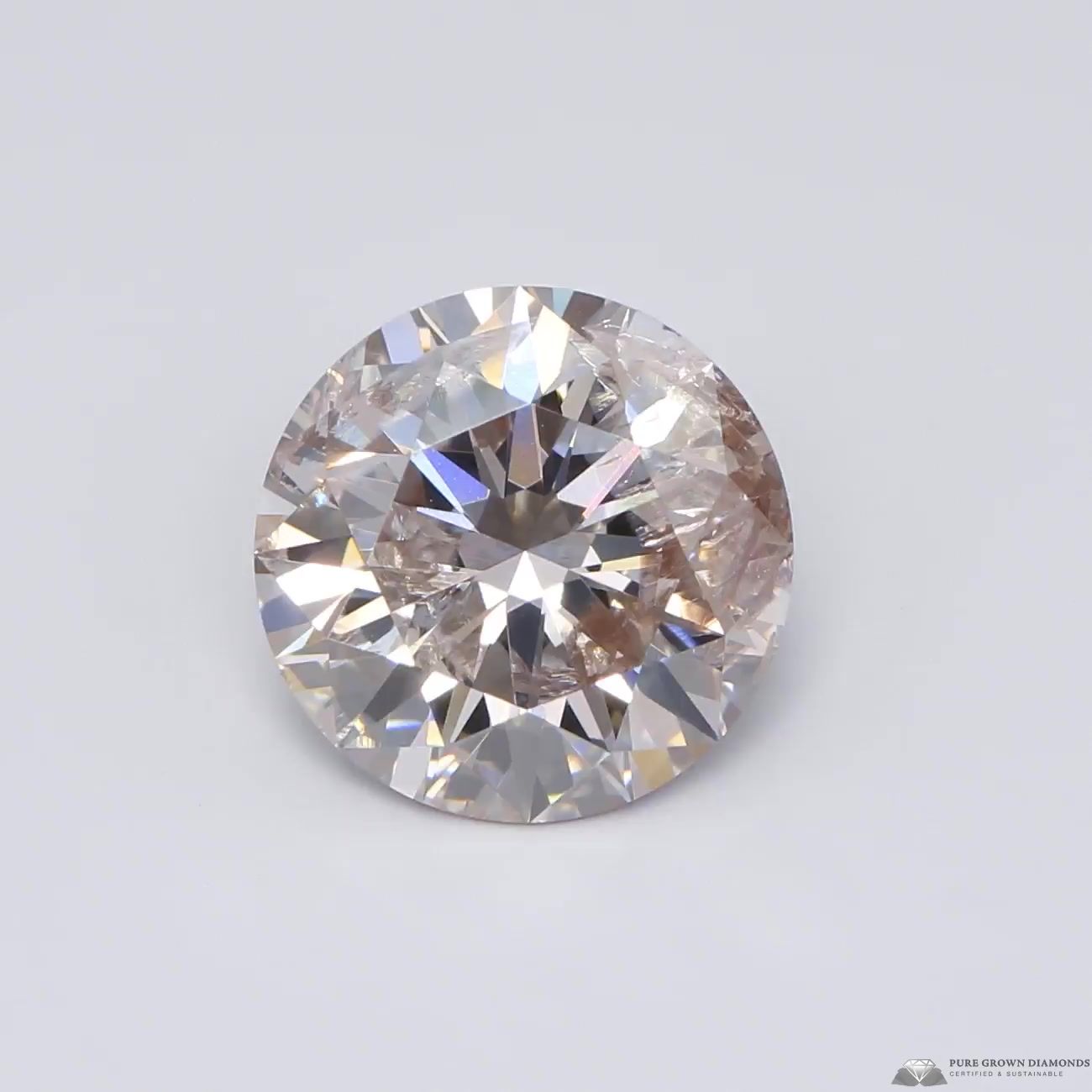 round 1.87 Carat K FAINT BROWN