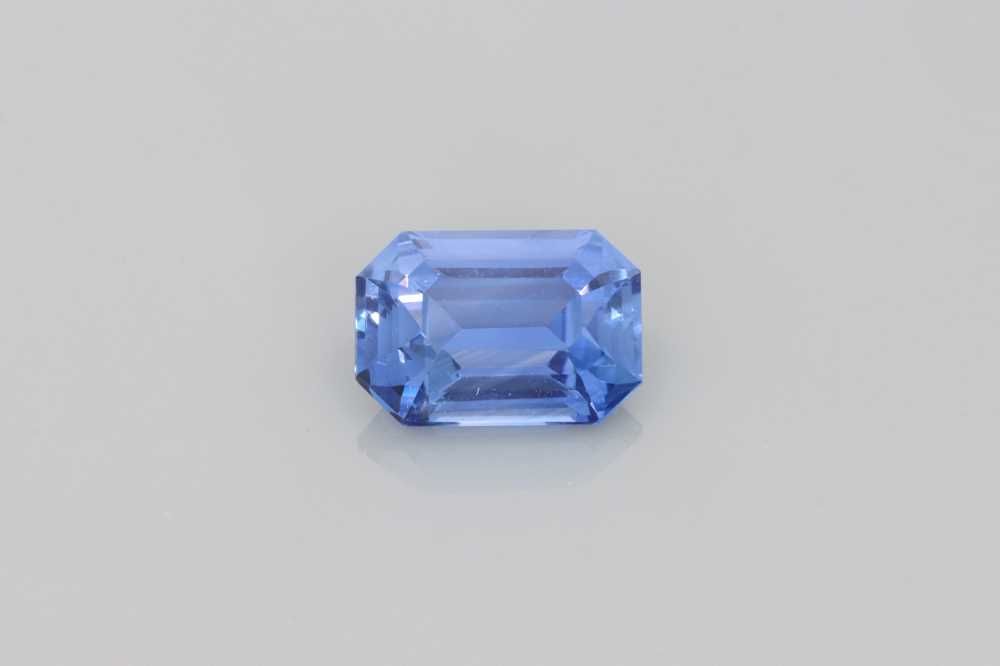 Szafir 1,15 ct, niebieski, szlif szmaragdowy