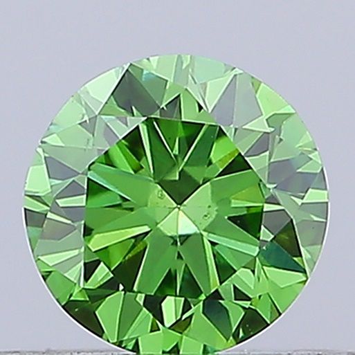 0.22 CT Fancy Vivid Green ROUND