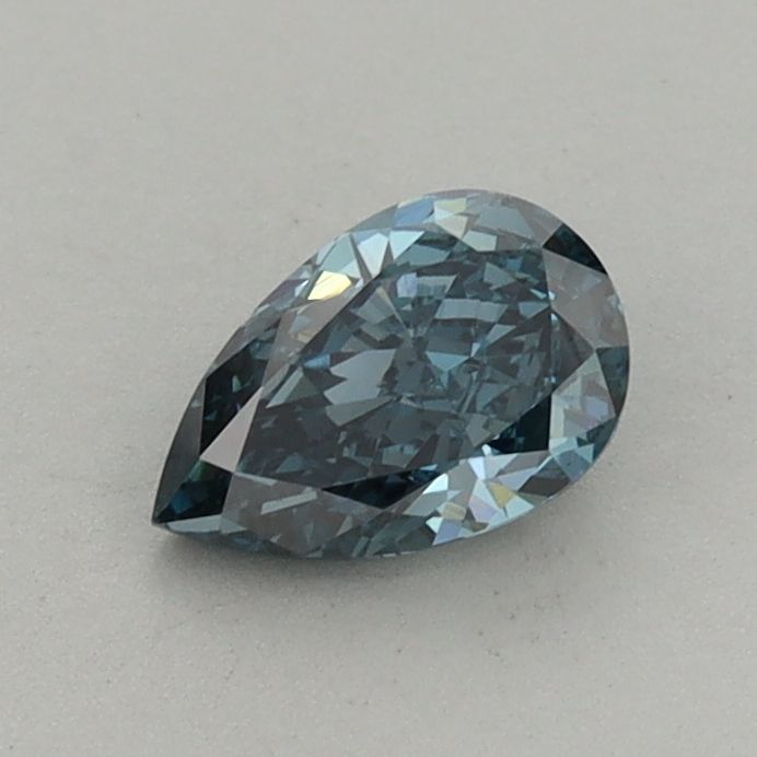 0.59 CT Fancy Deep Greenish Blue PEAR