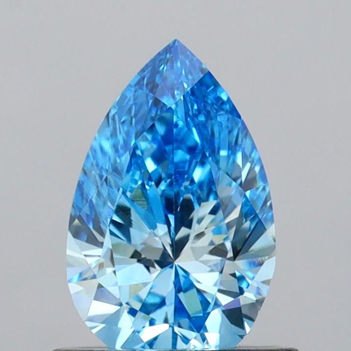 0.71 CT Fancy Vivid Blue PEAR