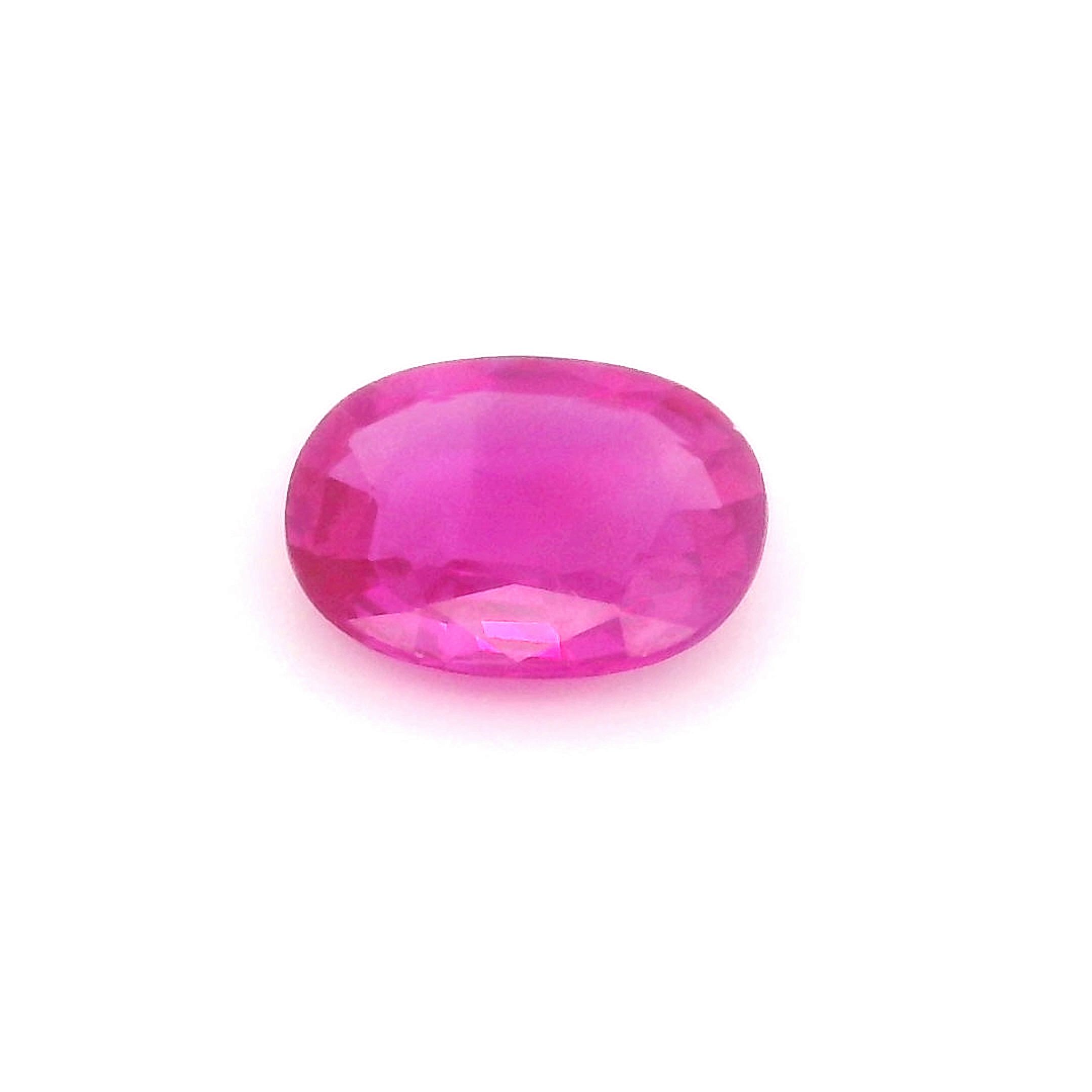 Rubin 1,03 ct, różowy, szlif owalny