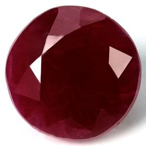 Rubin 2,85 ct, czerwony, szlif okrągły