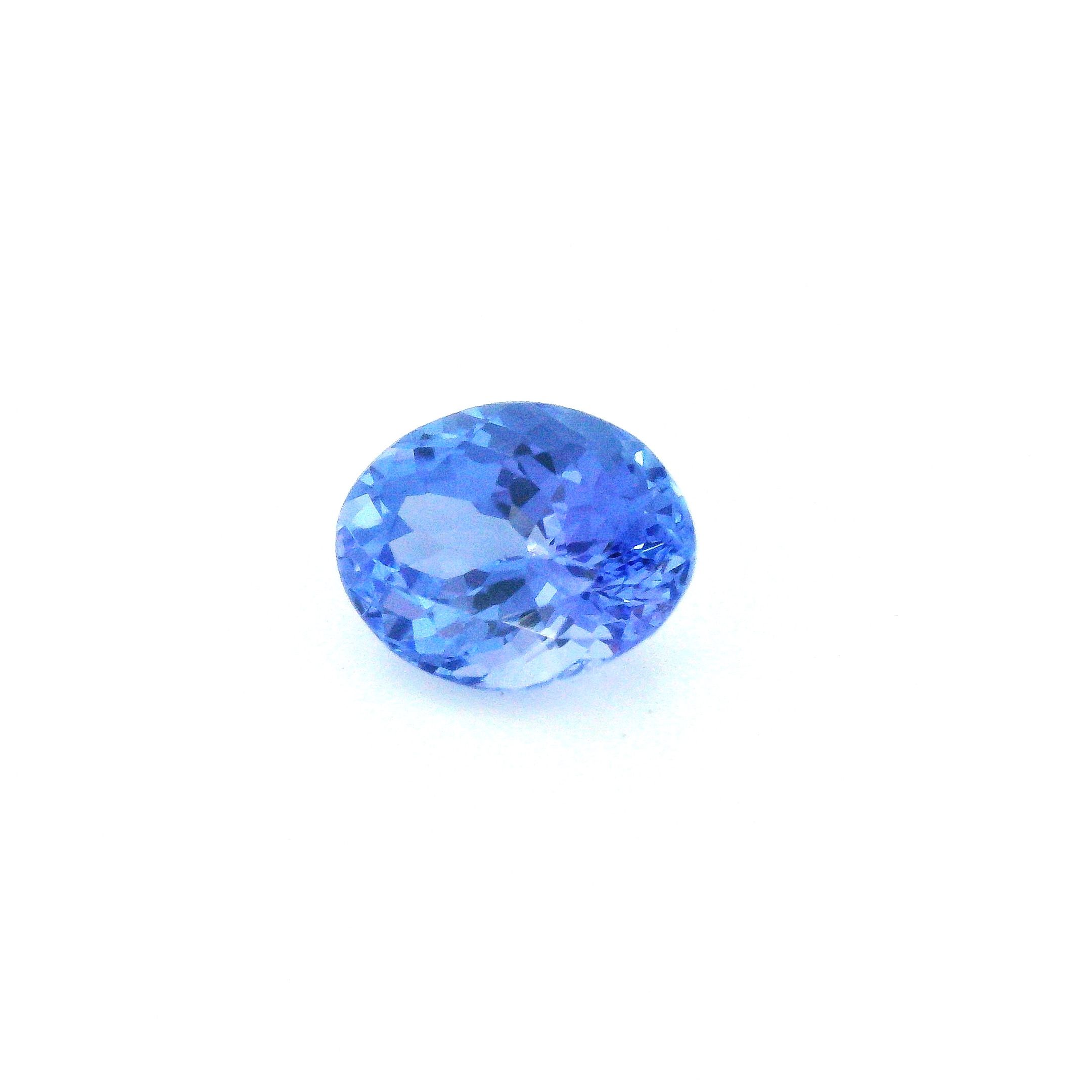 Tanzanit 1,81 ct, niebieski, szlif owalny