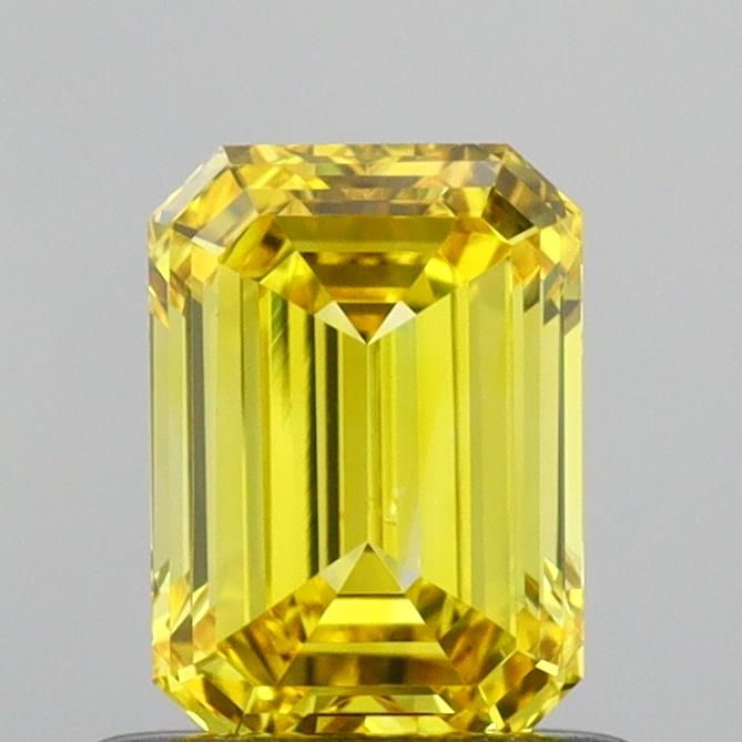 0.73 CT Fancy Vivid Yellow EMERALD