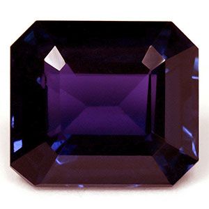 Szafir 6,84 ct, purpurowy, szlif szmaragdowy