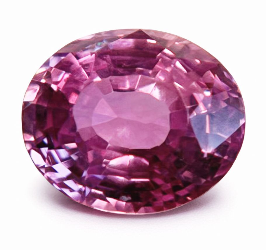 Szafir 3,52 ct, różowy, szlif owalny
