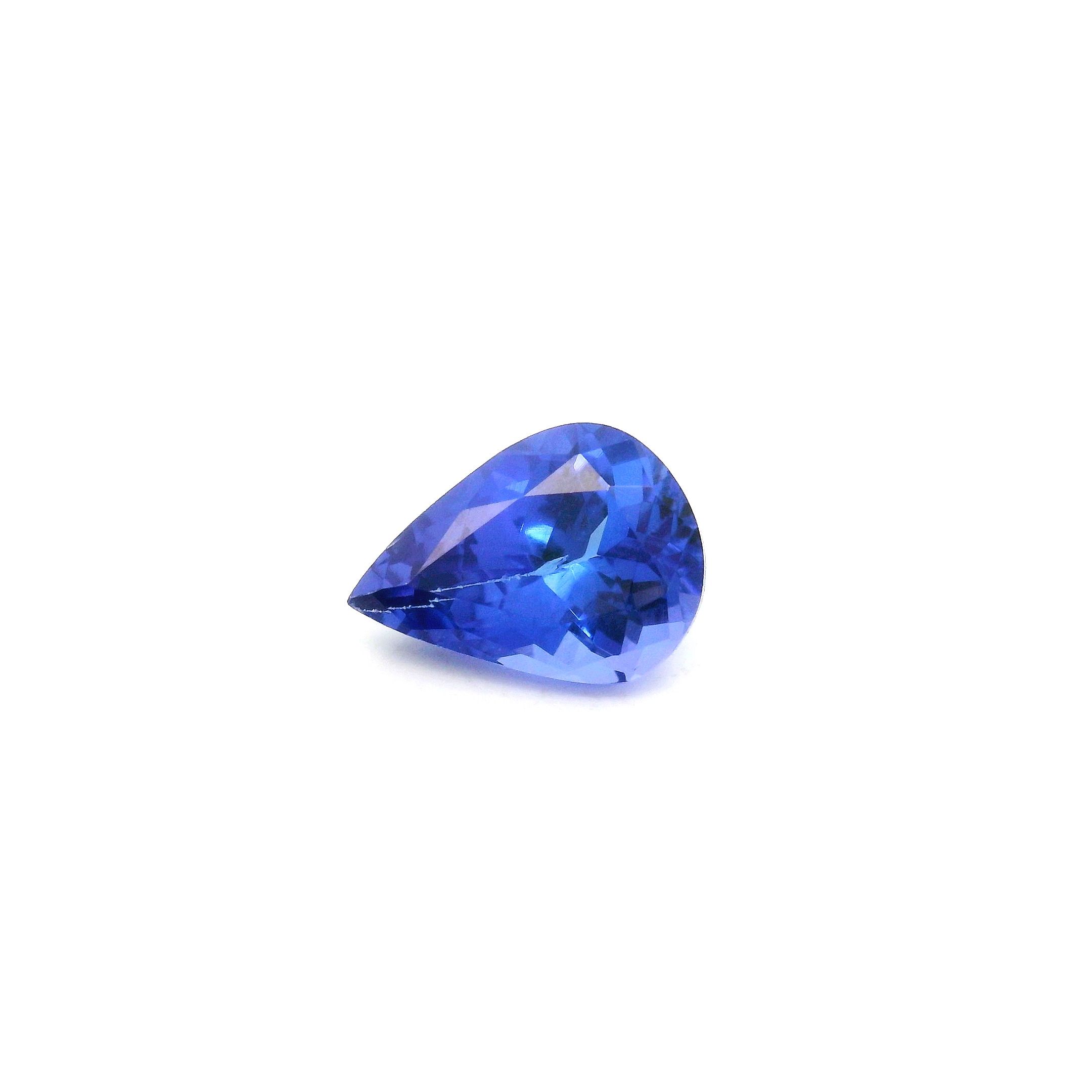 Tanzanit 1,15 ct, niebieski, szlif gruszka