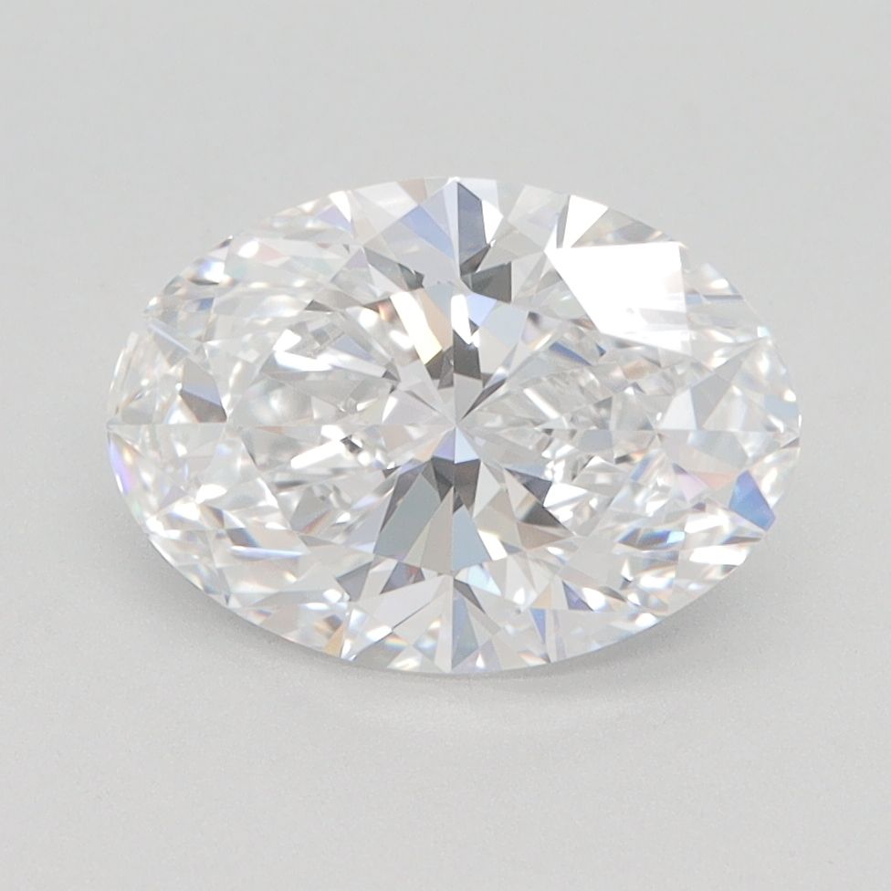 2.04-carat oval diamond with D color, null cut, and VVS2 clarity.