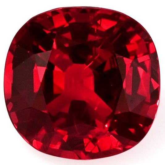Rubin 1,41 ct, czerwony, szlif cushion