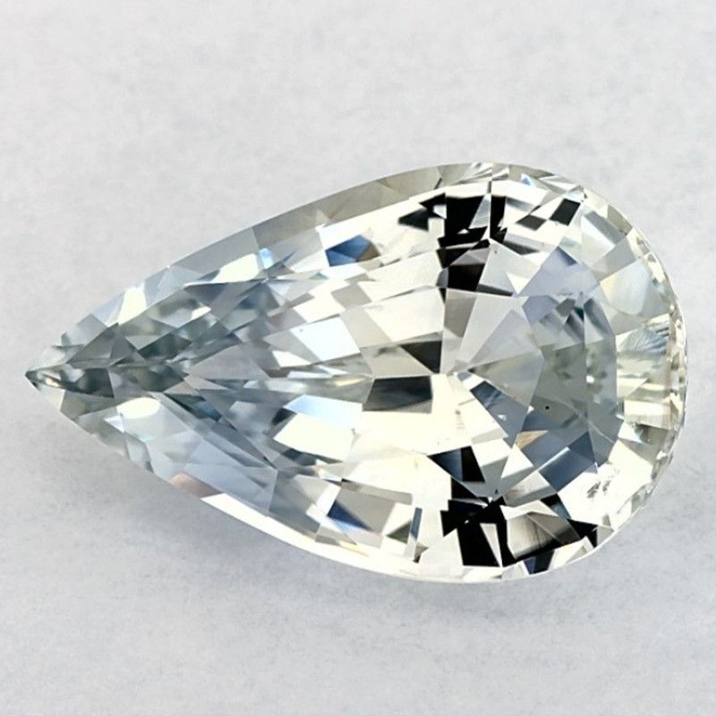 Szafir 6,53 ct, niebieski, szlif gruszka