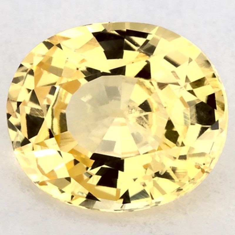 Szafir 1,08 ct, żółty, szlif owalny