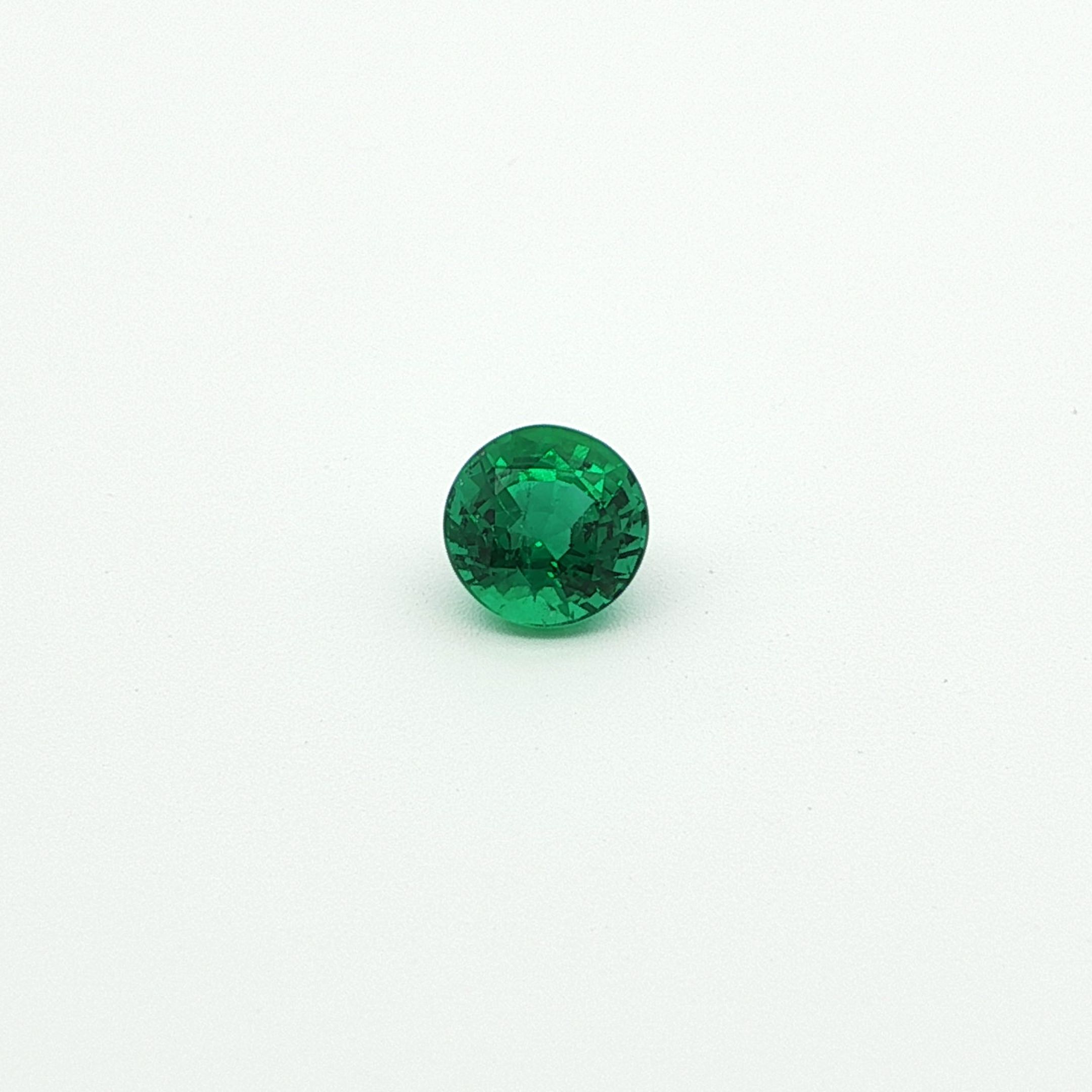 Szmaragd 1,07 ct, zielony, szlif okrągły