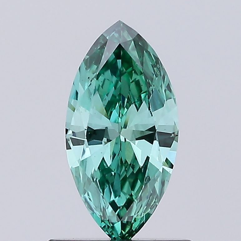 0.62 CT Fancy Vivid Green MARQUISE