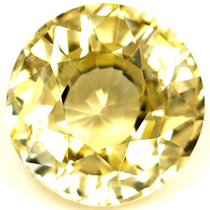 Szafir 1,63 ct, żółty, szlif okrągły