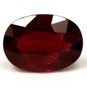 Rubin 1,06 ct, czerwony, szlif owalny