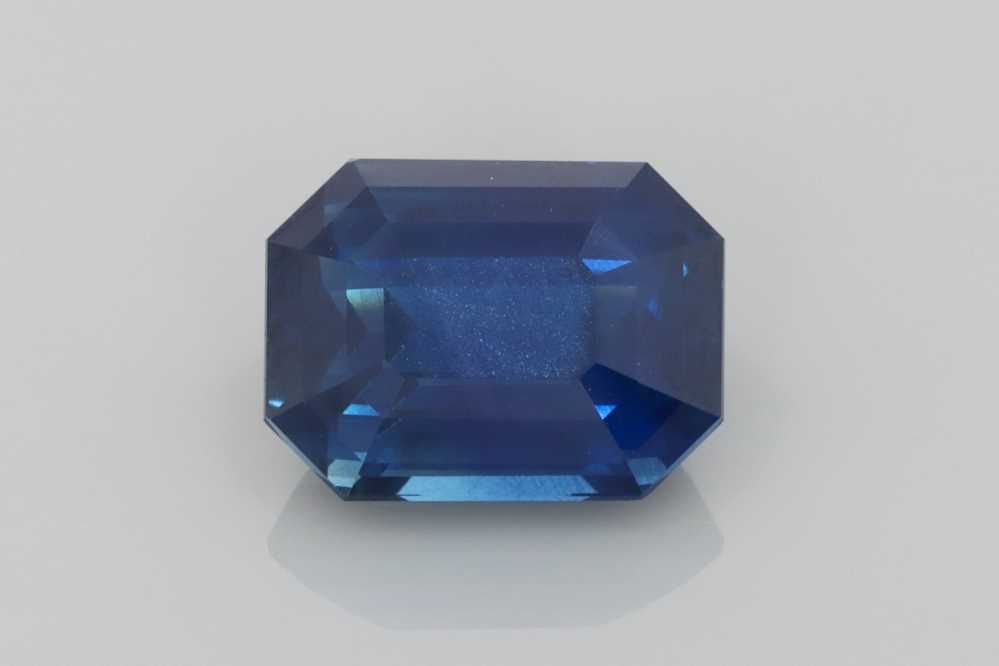 Szafir 3,51 ct, niebieski, szlif szmaragdowy