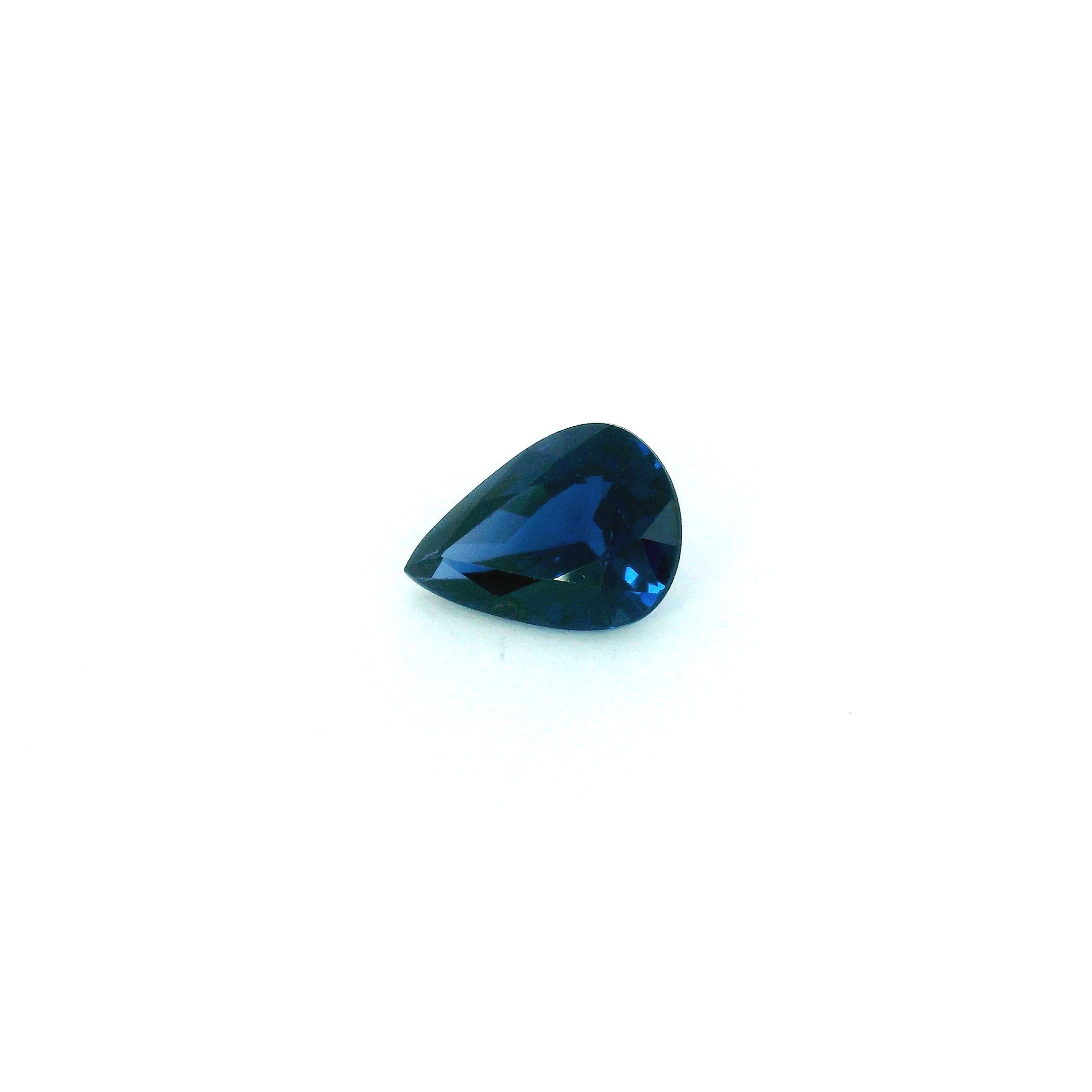 Szafir 1,19 ct, niebieski, szlif gruszka