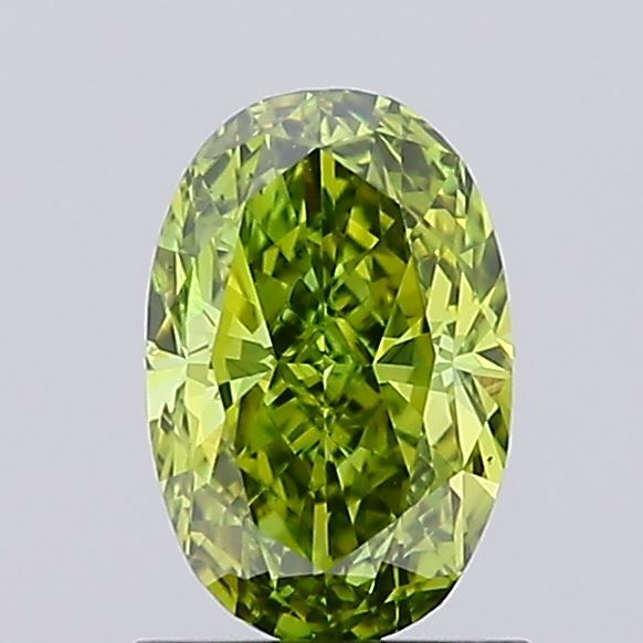 1.01 CT Fancy Vivid Green OVAL
