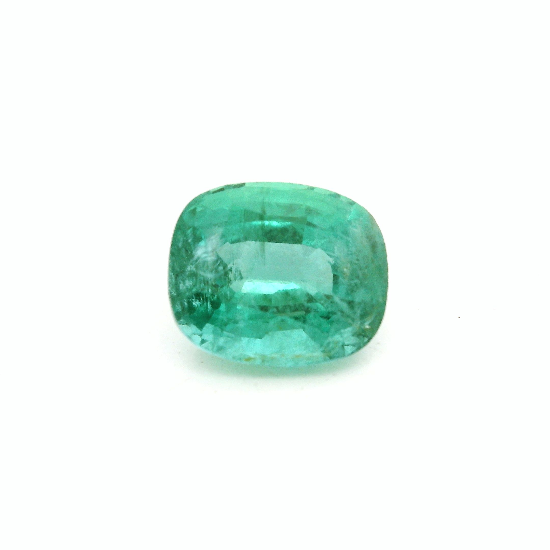 3.81 ct Cushion Emerald