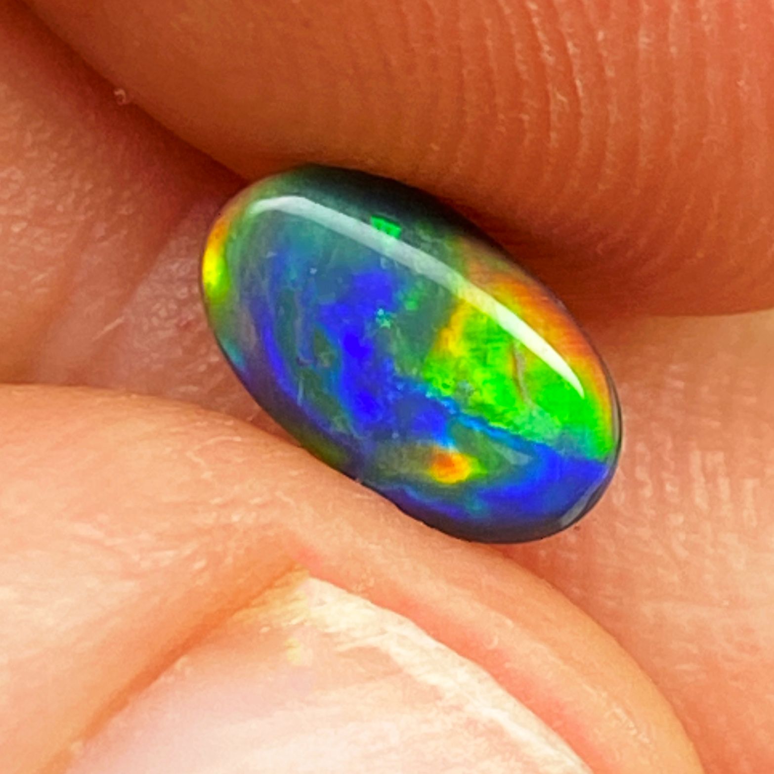 OPAL FACETED 0.67ct BLUE Blue EC AUSTRALIA NONE