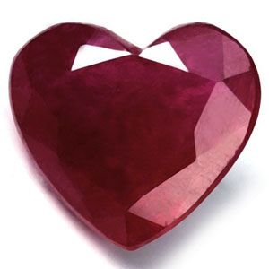 Rubin 1,11 ct, czerwony, szlif serce
