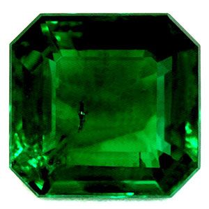 Szmaragd 1,51 ct, zielony, szlif szmaragdowy