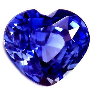 Szafir 1,01 ct, niebieski, szlif serce