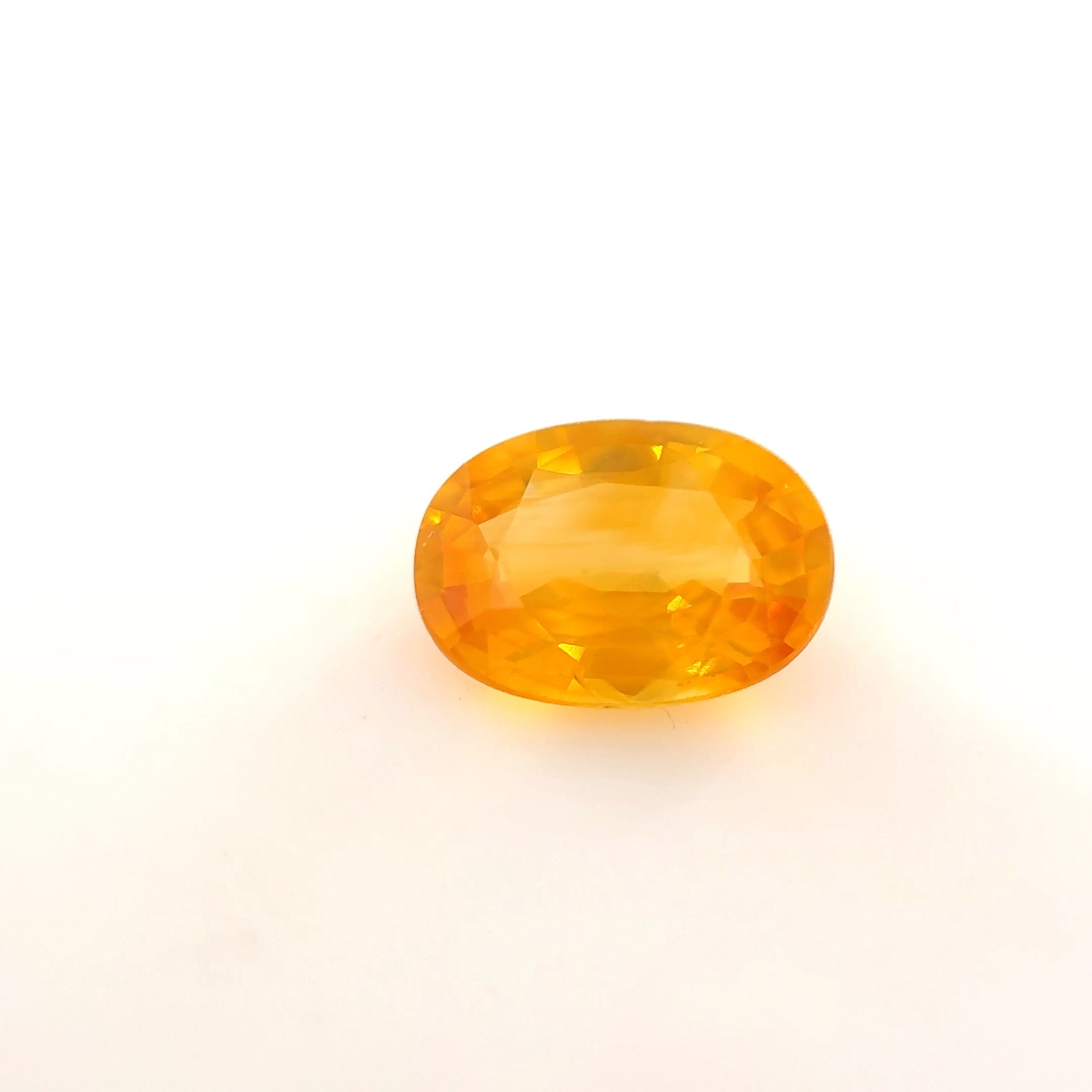 SAPPHIRE FACETED 0.98ct YELLOW Vivid medium EC SRILANKA HEATED
