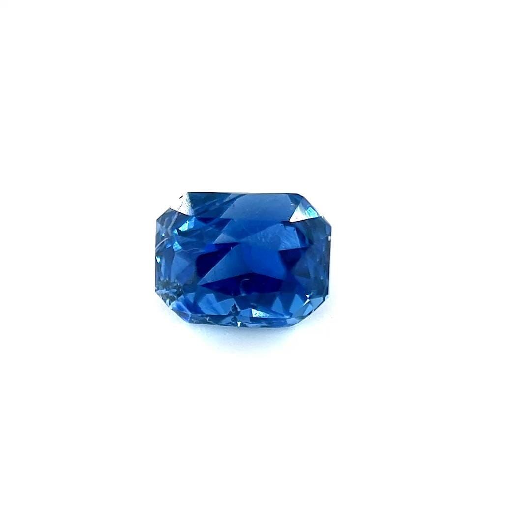 Szafir 1,49 ct, niebieski, szlif ośmiokątny