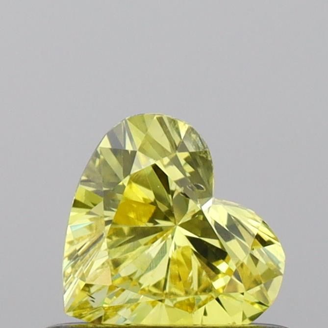 0.4 CT Fancy Vivid Yellow HEART