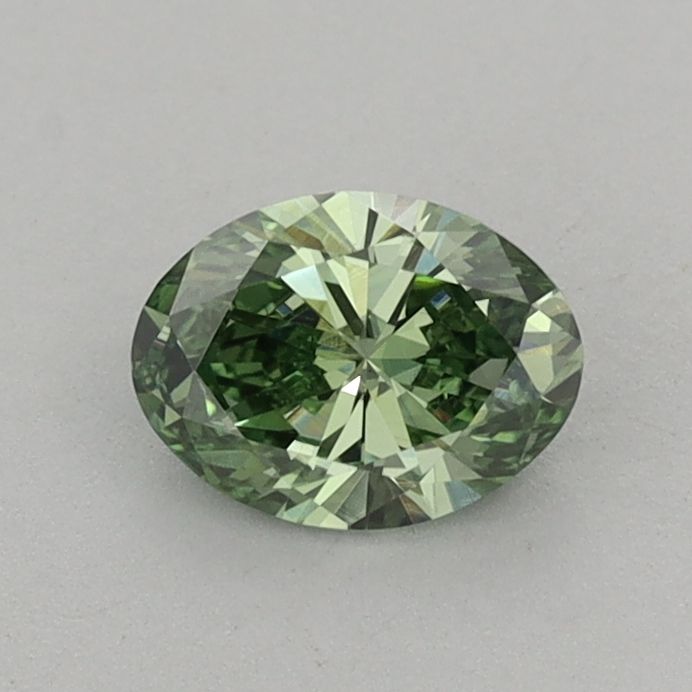 0.54 CT Fancy Vivid Green OVAL