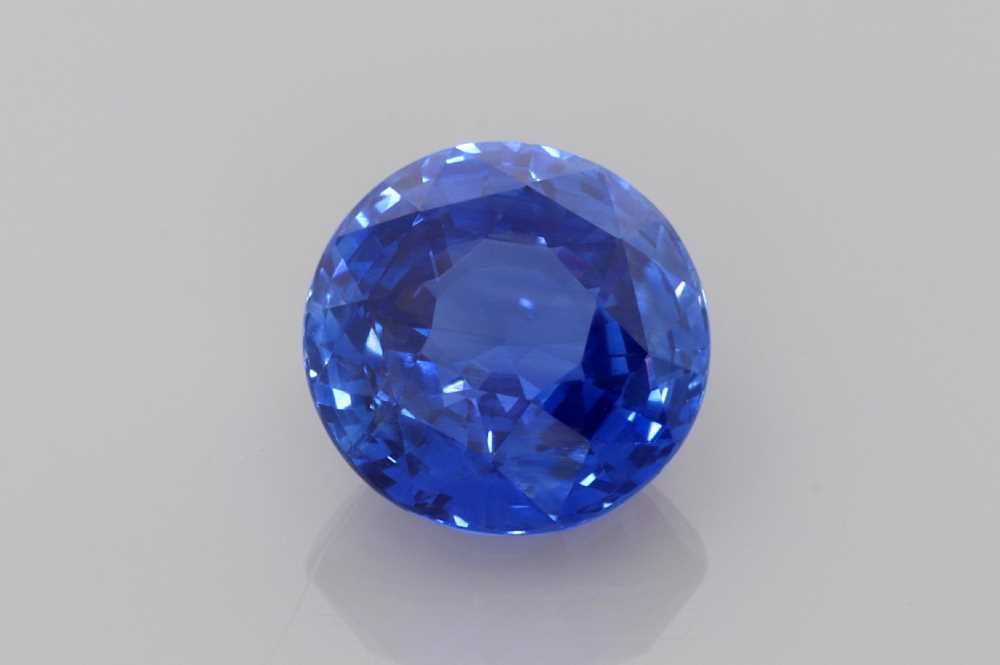 Szafir 3,73 ct, niebieski, szlif okrągły