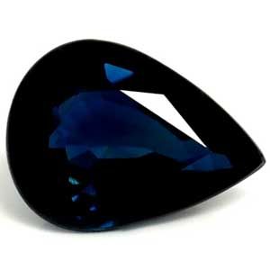 Szafir 1,24 ct, niebieski, szlif gruszka