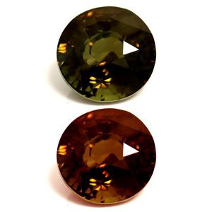 Aleksandryt 1,68 ct, zielony, szlif okrągły