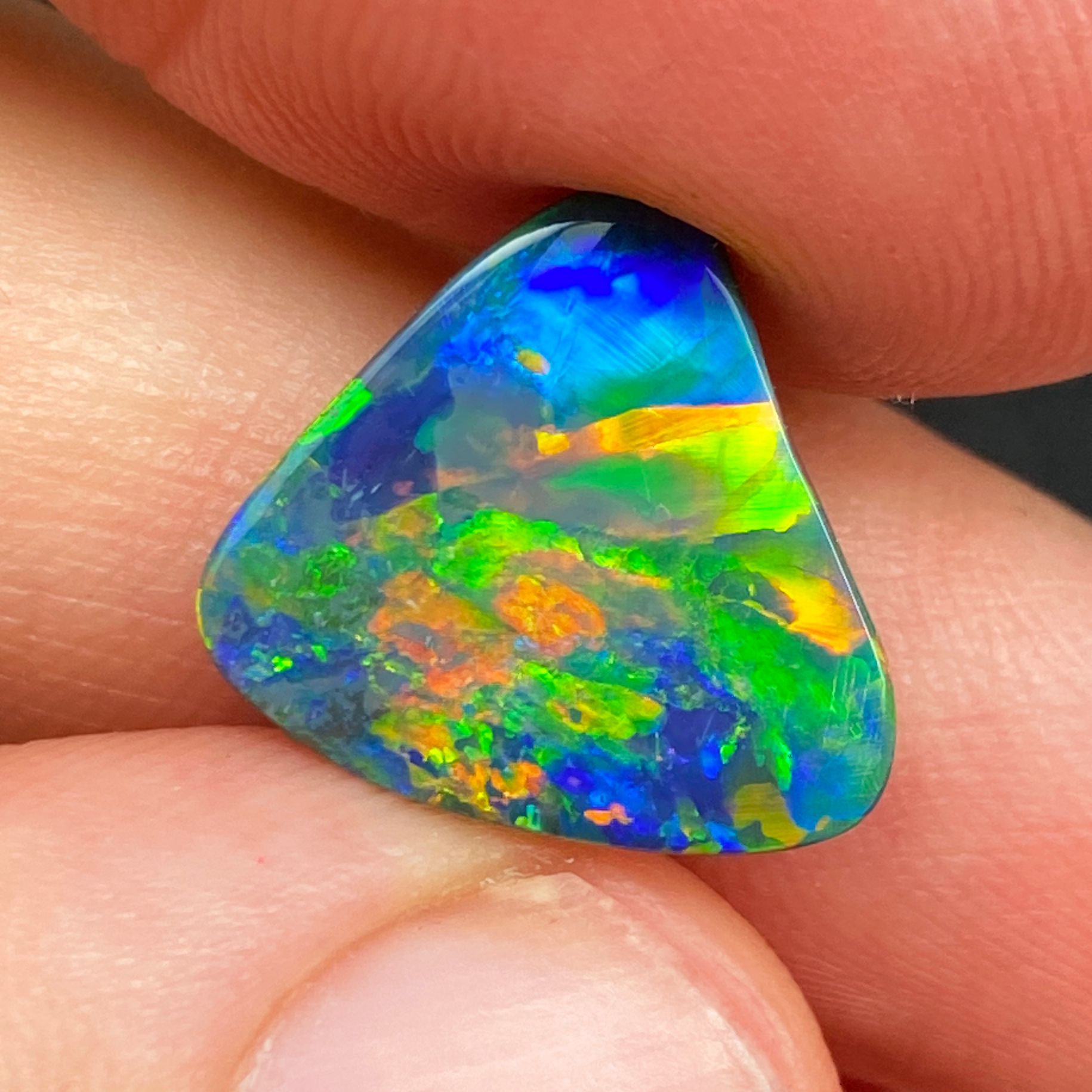 OPAL FACETED 5.17ct BLACK Black EC AUSTRALIA NONE