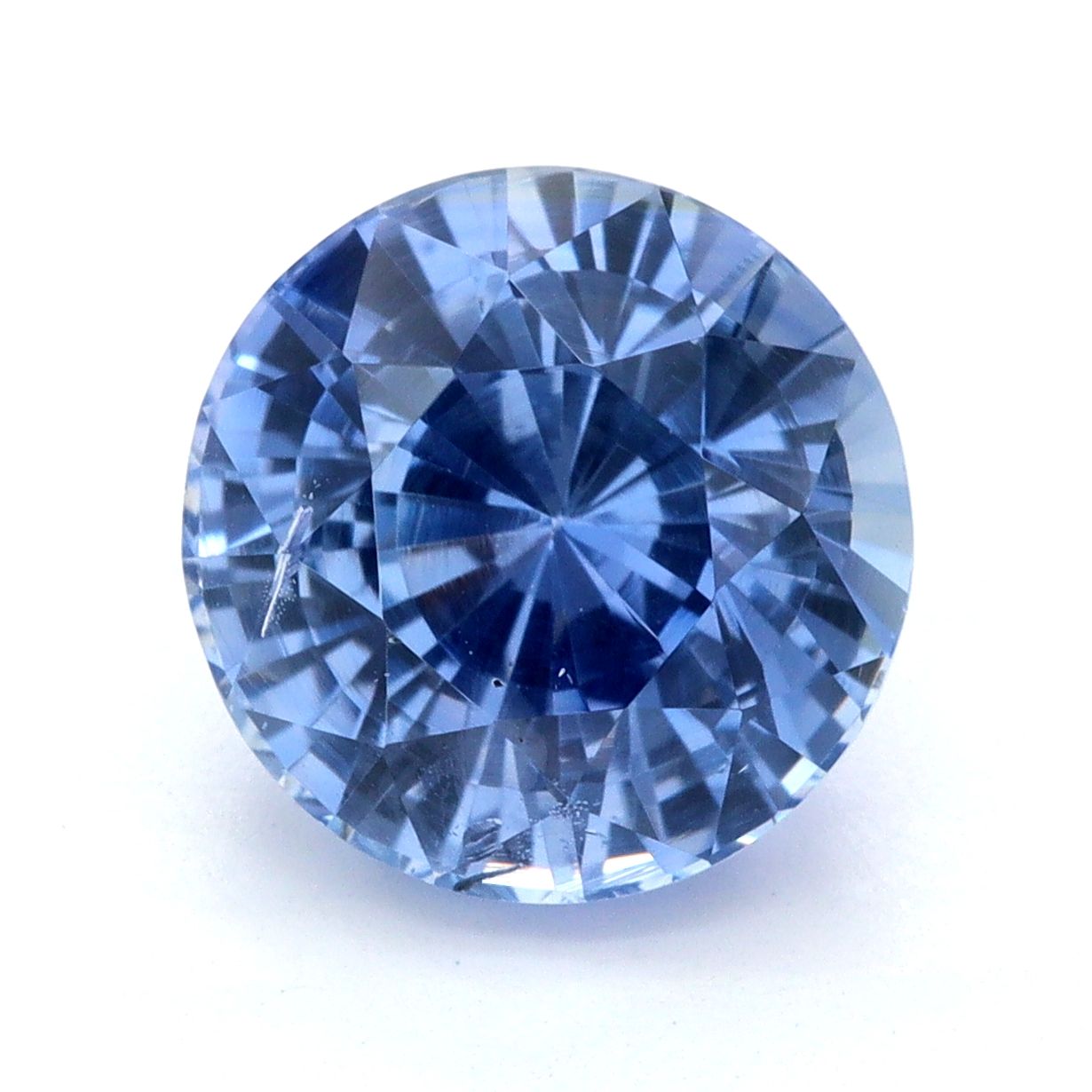Szafir 3,44 ct, niebieski, szlif okrągły