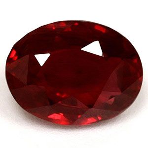 Rubin 1,22 ct, czerwony, szlif owalny