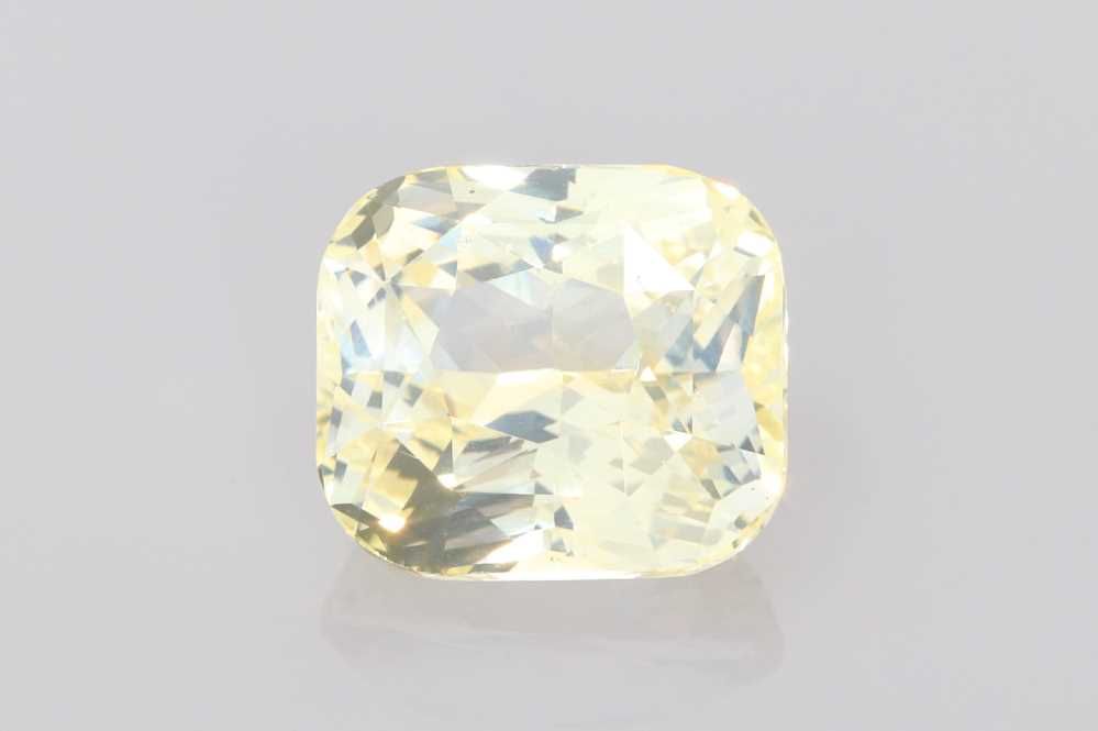 Szafir 10,14 ct, żółty, szlif cushion