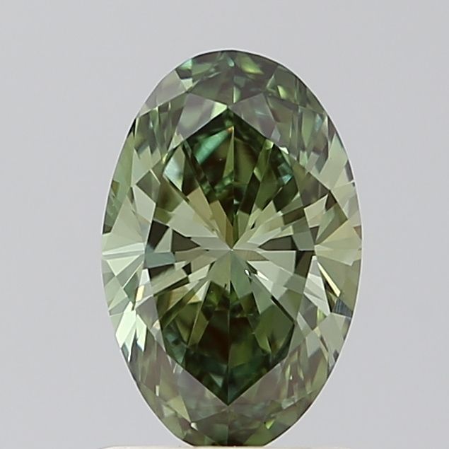 0.95 CT Fancy Vivid Green OVAL