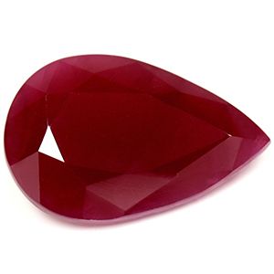 Rubin 4,63 ct, czerwony, szlif gruszka