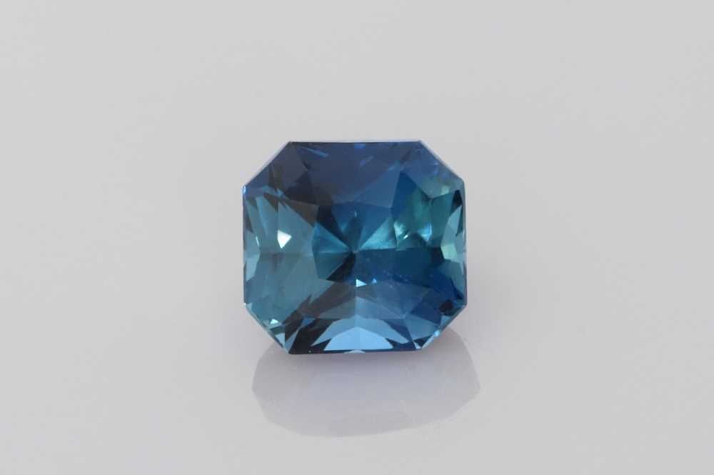 Szafir 2,13 ct, morski, szlif asscher