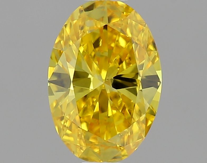 0.65 CT Fancy Vivid Yellow OVAL