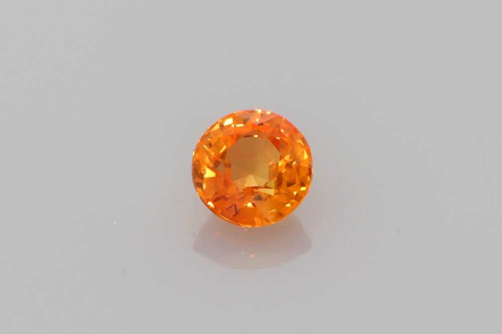 Szafir 1,04 ct, pomarańczowy, szlif okrągły