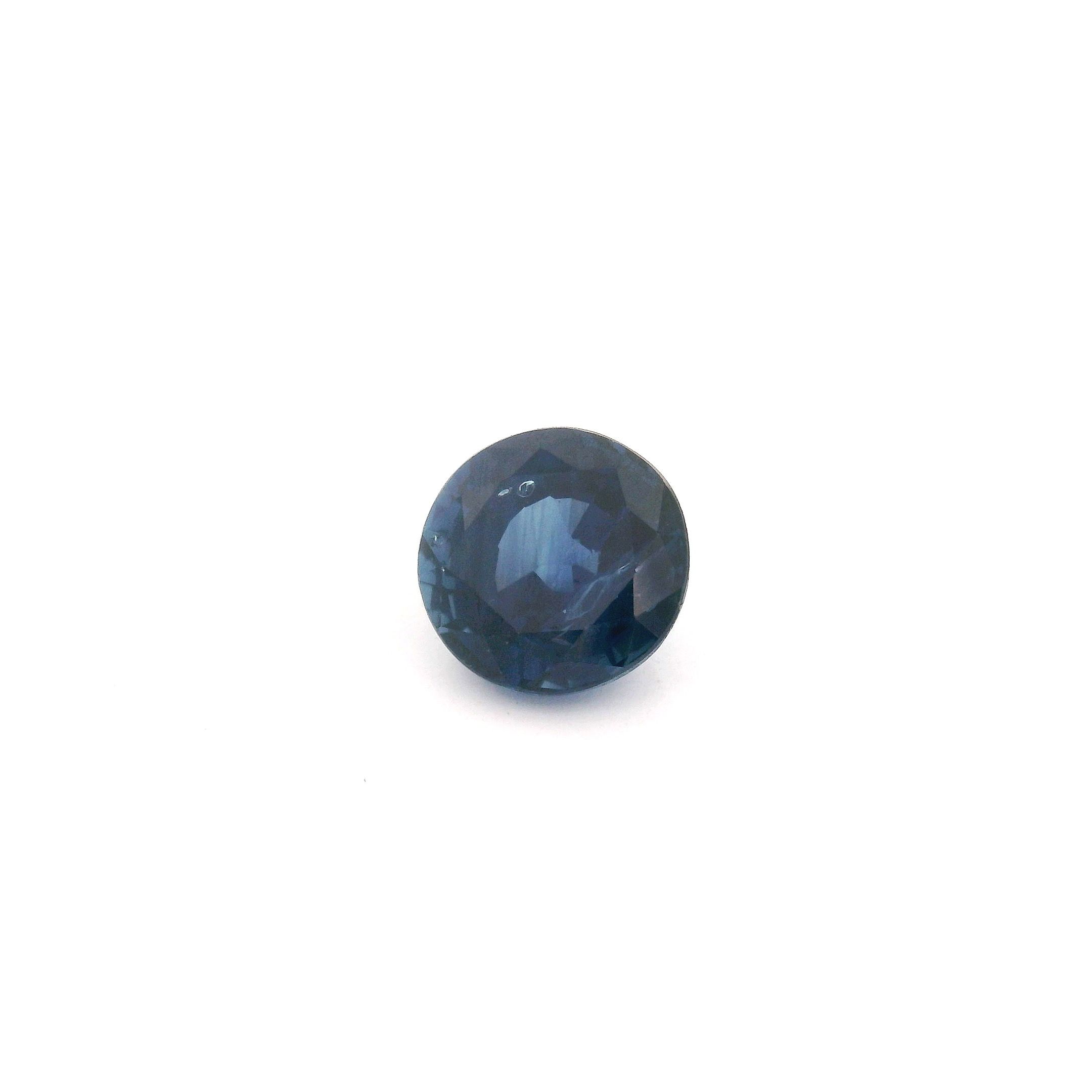 Szafir 1,92 ct, niebieski, szlif okrągły