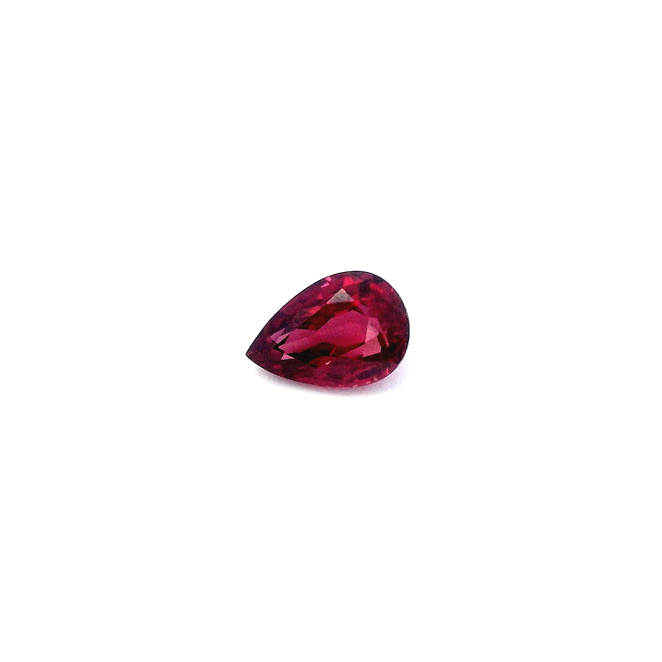 0.57 ct Pear ruby