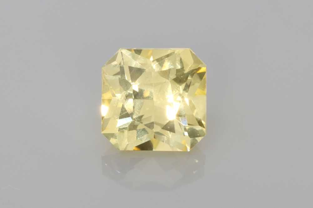 Szafir 2,94 ct, żółty, szlif asscher