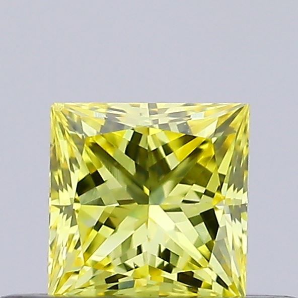 0.28 CT Fancy Vivid Yellow PRINCESS