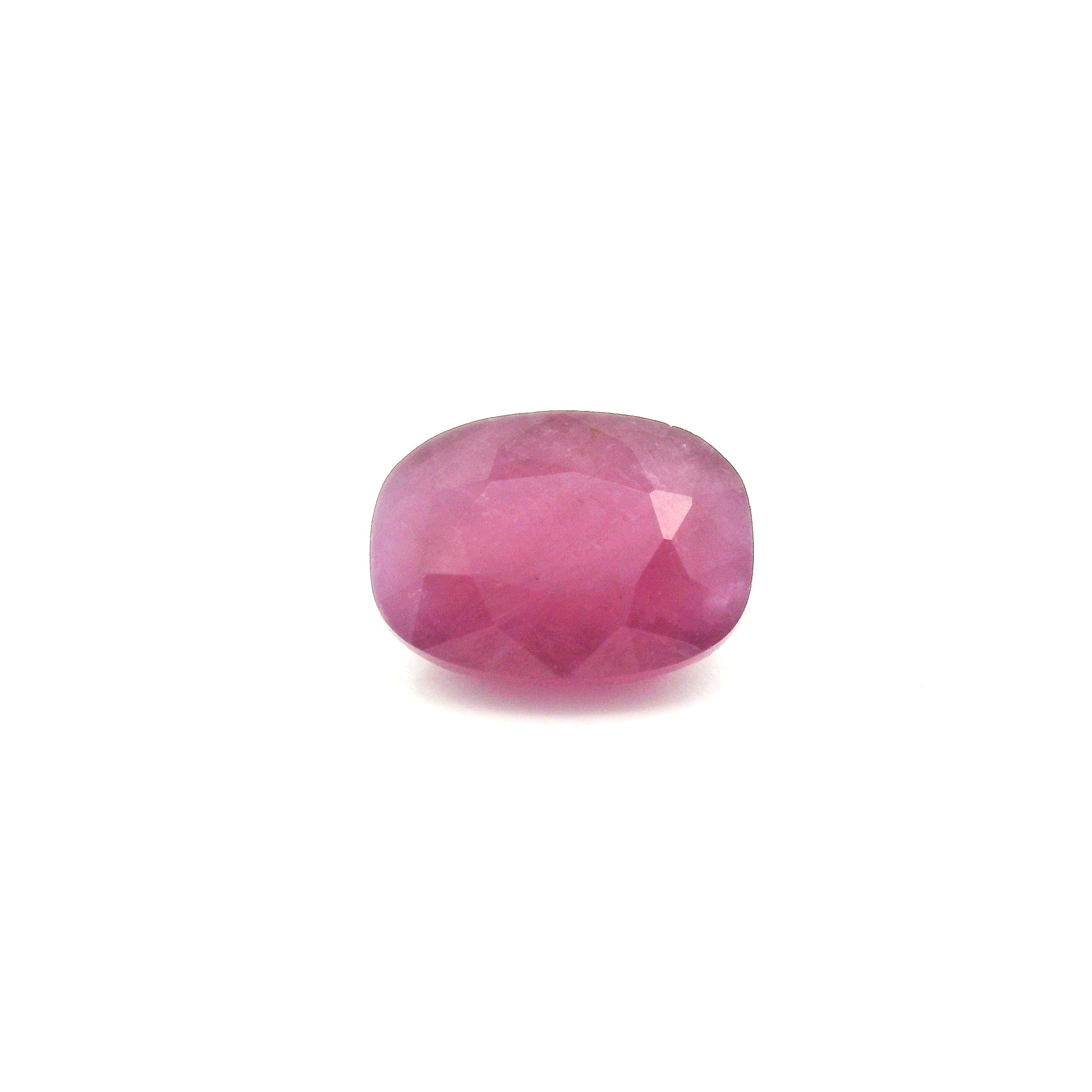 Rubin 2,86 ct, czerwony, szlif cushion
