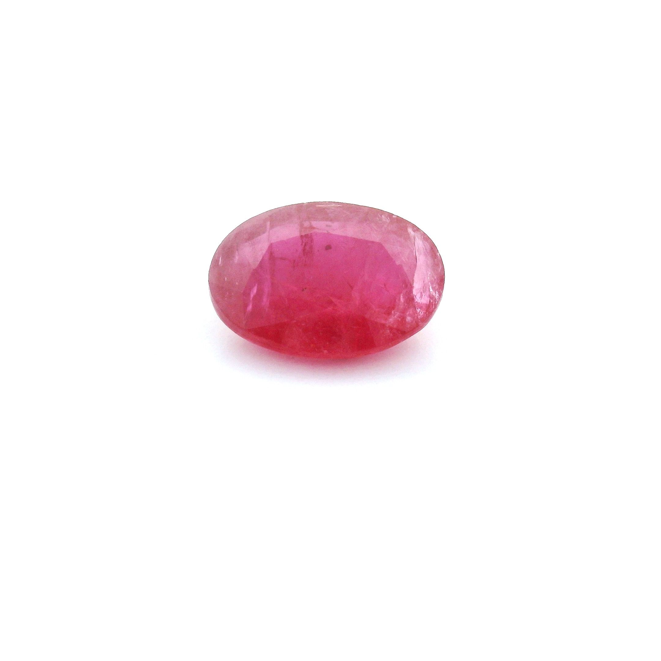 Rubin 1,86 ct, czerwony, szlif owalny